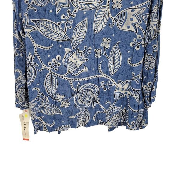 Vtg 80's Alfred Dunner Cardigan Coverup Open Front Paisley Print Blue Sz M - Picture 9 of 9